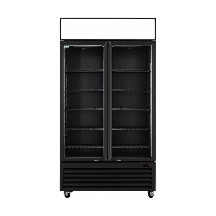 Thermaster Colourbond Upright Beverage Fridge 2 Doors Black 885L - LG-1000BP