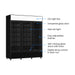 Thermaster 3 Glass Door Colourbond Upright Drink Fridge 1203L - LG-1203BP