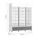 Thermaster Three Glass Door Colourbond Upright Drink Fridge 1200L - LG-1203P