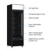 Thermaster Single Glass Door Black Colourbond Upright Drink Fridge 540L - LG-540BP