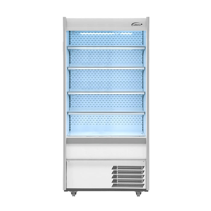 Williams Gem Multideck - White Open Deck Fridge with Night Blind - M100MTWCN