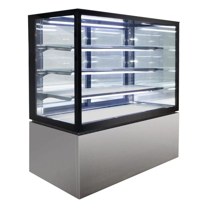 Anvil 4 Tier Square Glass Cake/Cold Display With Self Service Doors - NDSV4740SS