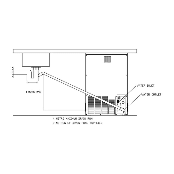 Ice-O-Matic Gourmet Ice Maker with Pump-Out-Drain 27kg/Day - UCG065APD