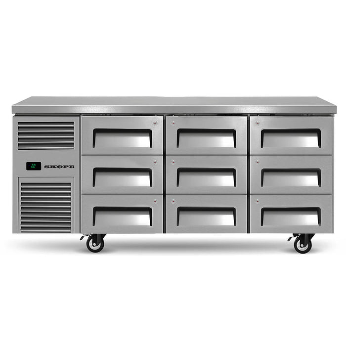 SKOPE ReFlex 9 Drawer Underbench GN 1/1  Fridge - RF7.UBR.3.D9