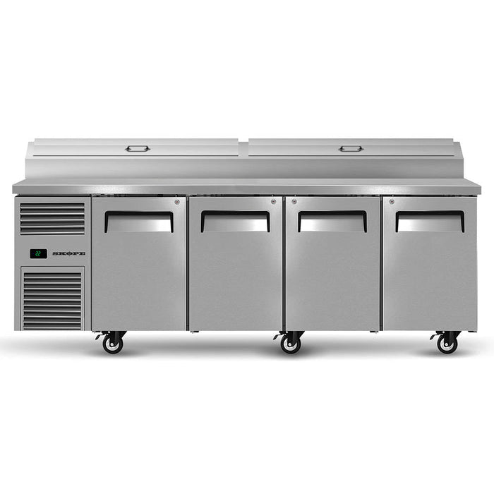 SKOPE ReFlex 4 Solid Door GN Compatible Pizza Preparation Fridge - RF8.PPZ.4.SD