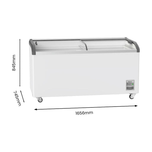Thermaster Heavy Duty Supermarket Glass Sliding Lid Freezers 561L - SD-576K