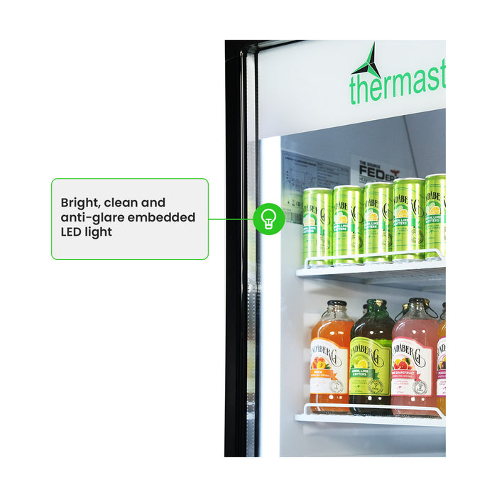 Thermaster Upright Glass Door Beverage Fridge - SDC-343B