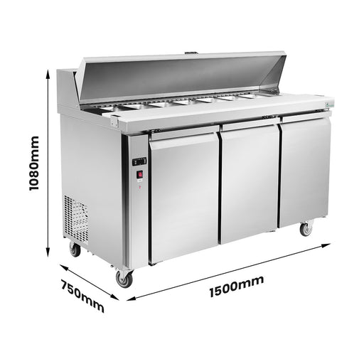 Thermaster Three Door Sandwich Bar - SLB150