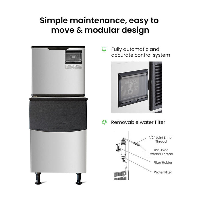 Blizzard Professional Air-Cooled Ice Maker 450kg - SN-1000P