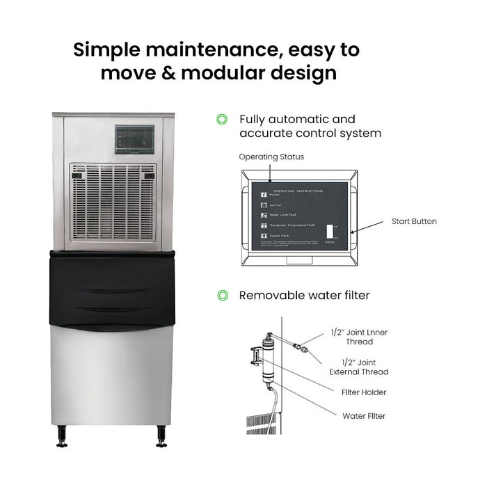 Blizzard Chewblet/Nugget Ice Maker 250Kg - SN-258N
