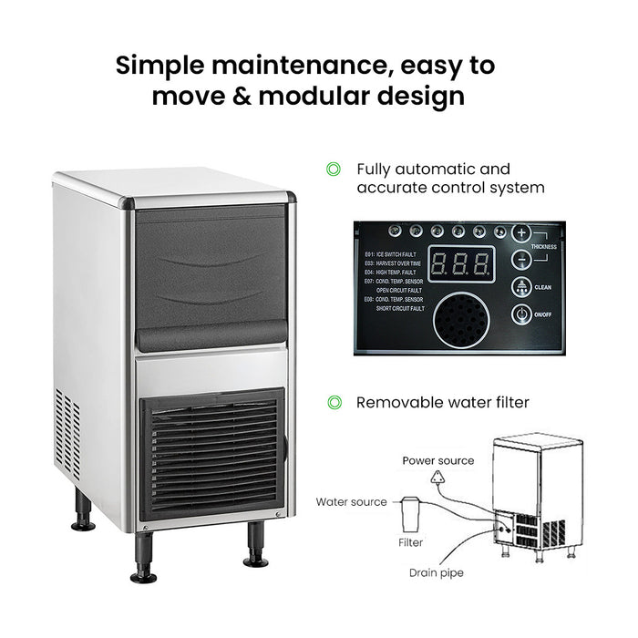 Blizzard Blizzard Underbench Bullet Ice Maker 25kg - SN-25C