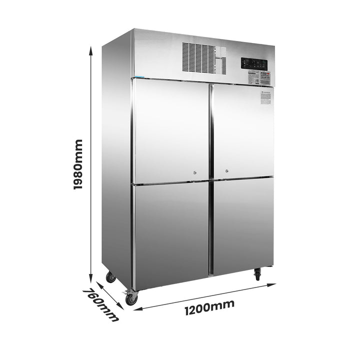 Thermaster Tropical 4 x Half Door SS Freezer - SUF1000