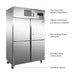 Thermaster Tropical 4 x Half Door SS Freezer - SUF1000