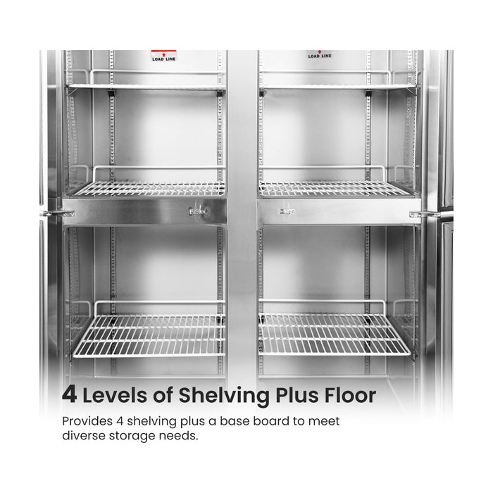 Thermaster Tropical 4 x Half Door SS Freezer - SUF1000
