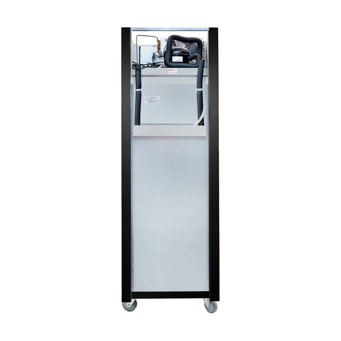 Thermaster Single Glass Door Upright Freezer Black Stainless Steel 500L - SUFG500B