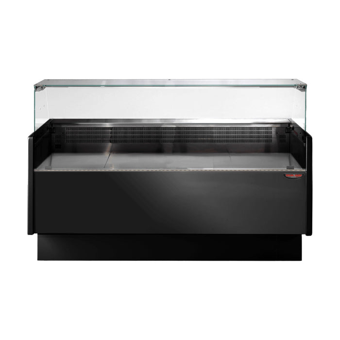 Tecnodom Series MR80 Black 1520mm Wide Deli Display with Storage & Castors - TDMR-0815B