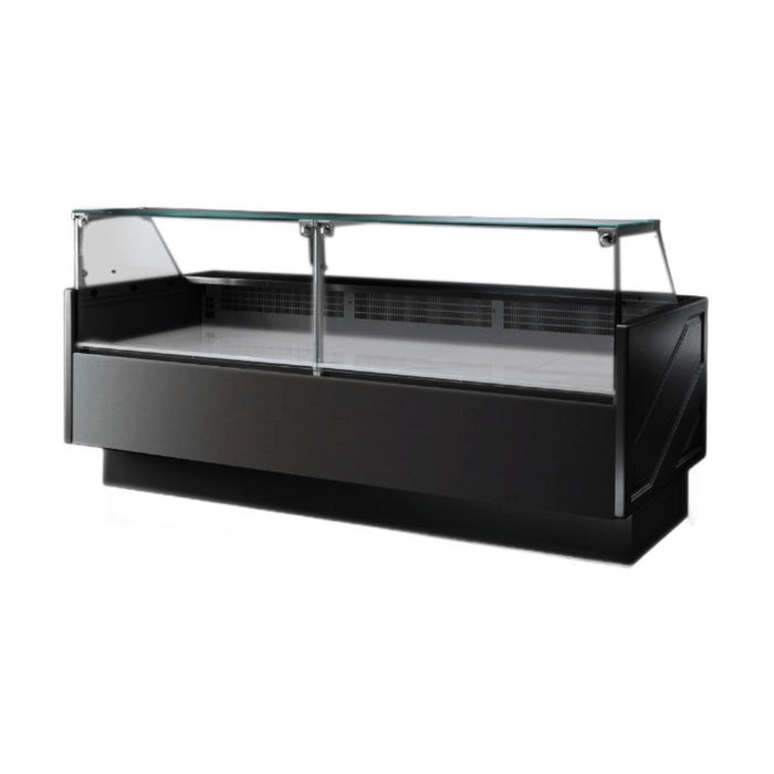 Tecnodom Series MR80 Black 2480mm Wide Deli Display with Storage & Castors - TDMR-0825B