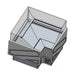 Tecnodom Series MR80 Black Corner Deli Display w/ Storage and Castors TDMR-08E