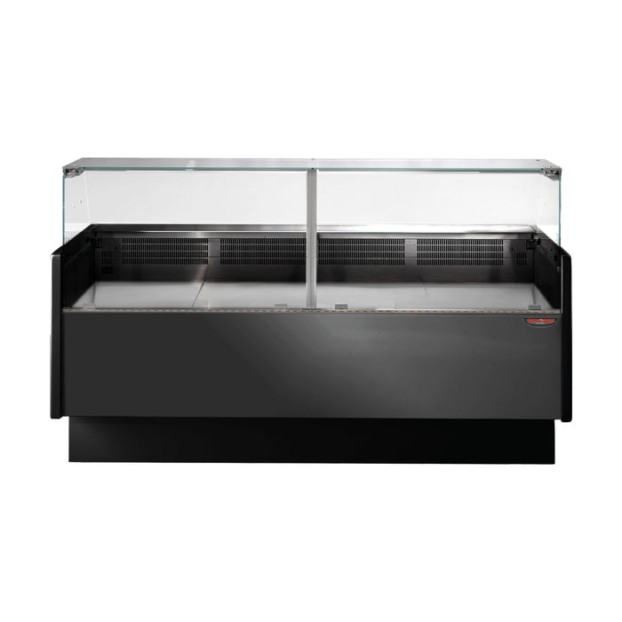Tecnodom Series MR9.5 Black 2000mm Wide Deli Display with Storage & Castors - TDMR-0920B