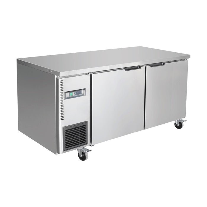 Thermaster Stainless Steel Double Door Workbench Freezer - TS1500BT