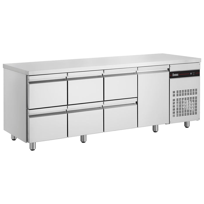 Inomak Under Bar Fridge 1 Door 6 Drawers - UBD6000