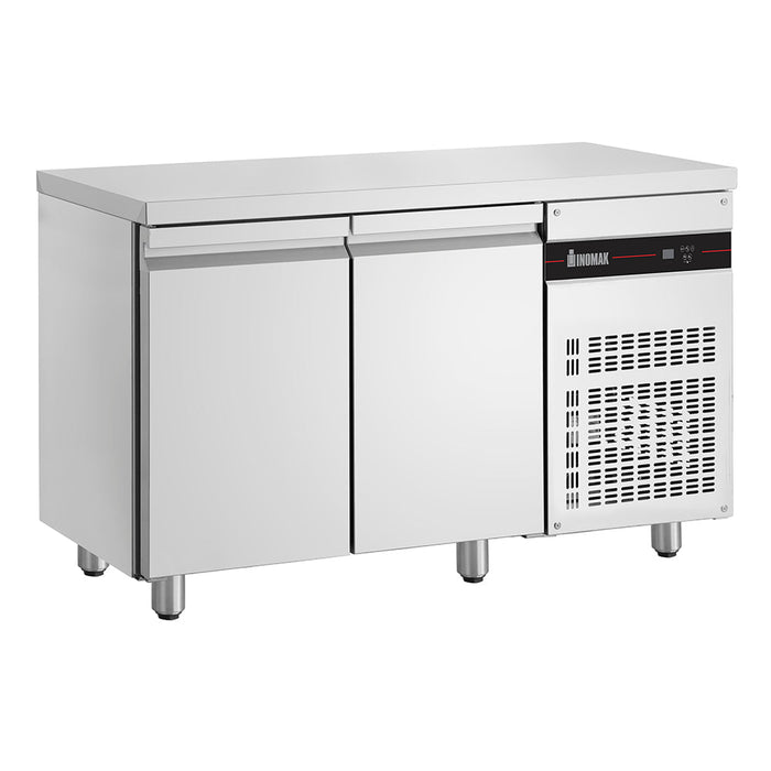 Inomak Two Solid Door Ultra Slimline Underbench Fridge 1345mm - UBI6134