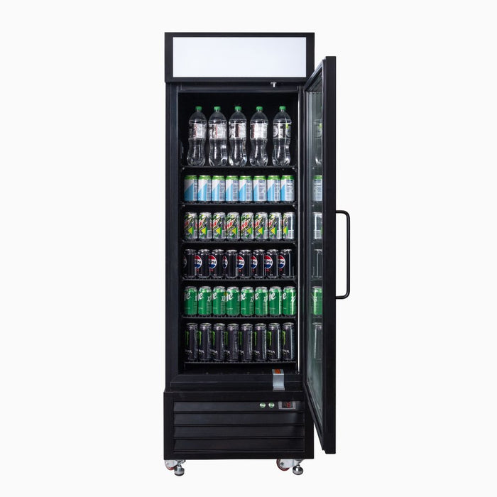 Bromic Upright Display Fridge 546L - 1 Door - Flat Glass - Lightbox - UC0550GDL-NR