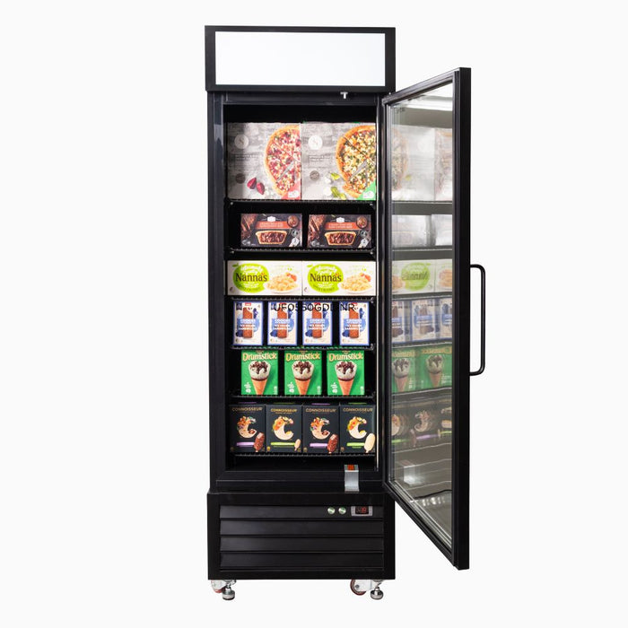 Bromic Upright Display Freezer 546L - 1 Door - Flat Glass - Lightbox - UF0550GDL-NR