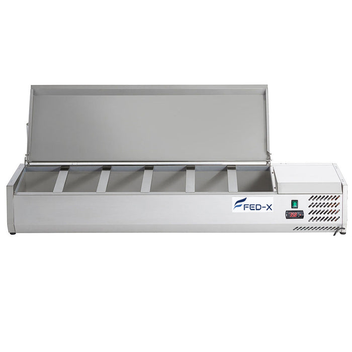 FED-X Salad Bench with Stainless Steel Lid - XVRX1500/380S