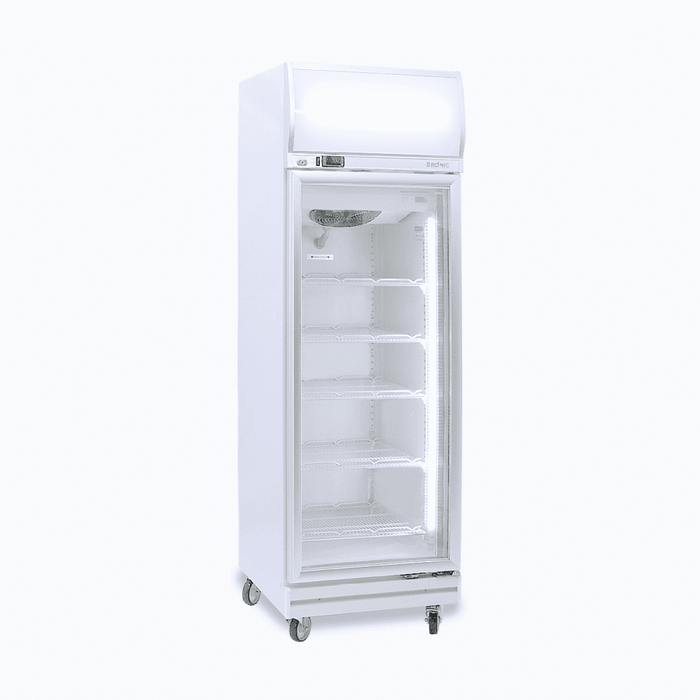 Bromic Upright Display Fridge - 444L - 1 Door - Flat Glass - Lightbox - GD0500LF