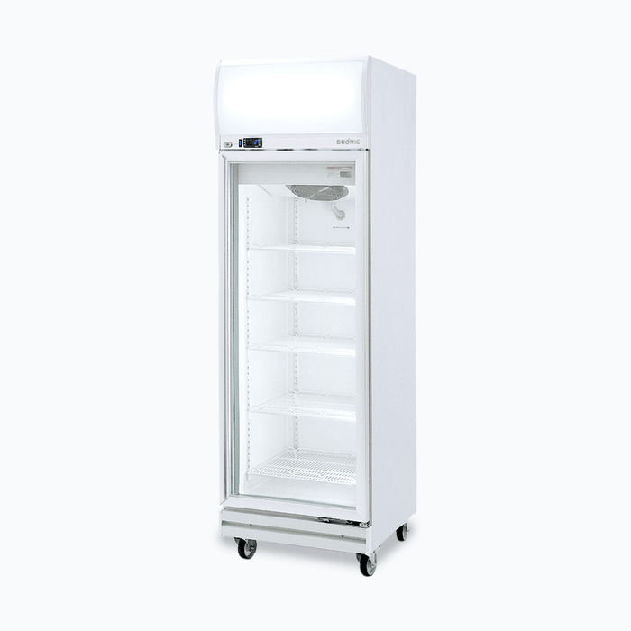 Bromic Upright Display Fridge - 444L - 1 Door - Flat Glass - Lightbox - GD0500LF