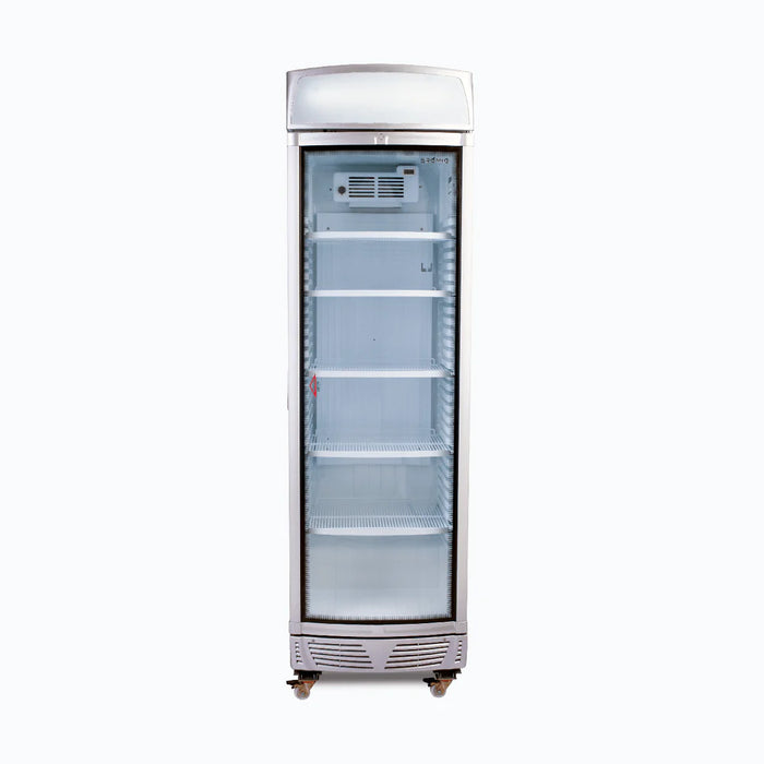 Bromic Upright Display Fridge - 380L - 1 Door - Curved Glass - Lightbox - GM0400LC-NR