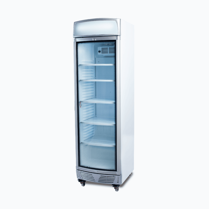 Bromic Upright Display Fridge - 380L - 1 Door - Curved Glass - Lightbox - GM0400LC-NR