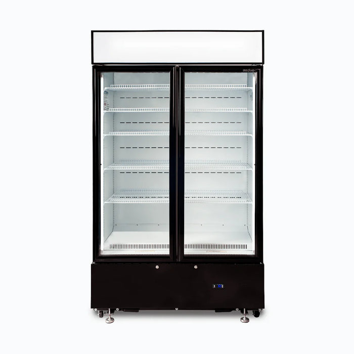 Bromic Upright Display Fridge - 960L - 2  Doors - Flat Glass - Cassette - GM1000LBCAS