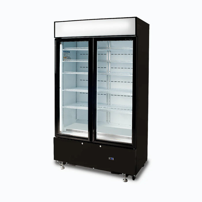 Bromic Upright Display Fridge - 960L - 2  Doors - Flat Glass - Cassette - GM1000LBCAS