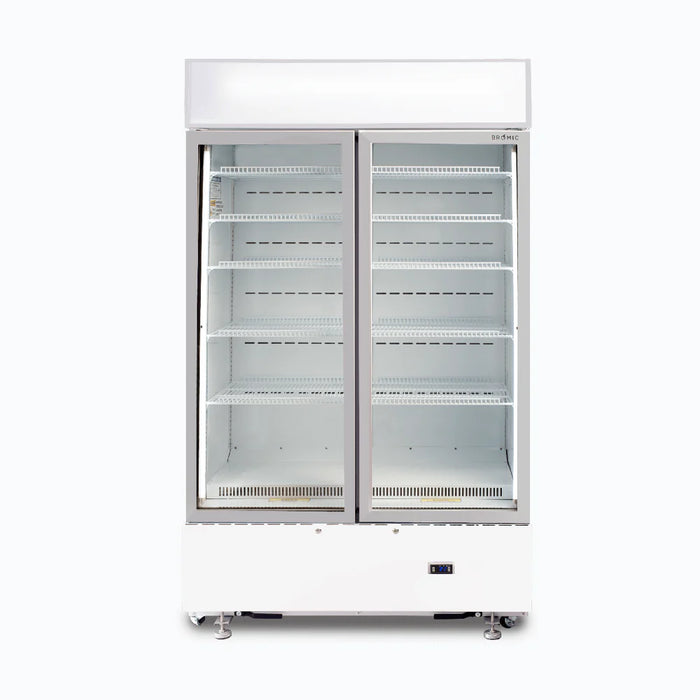 Bromic Upright Display Fridge - 960L - 2 Doors - Flat Glass - Cassette - GM1000LWCAS