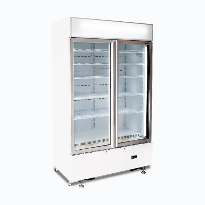 Bromic Upright Display Fridge - 960L - 2 Doors - Flat Glass - Cassette - GM1000LWCAS