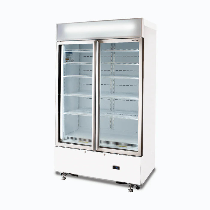 Bromic Upright Display Fridge - 960L - 2 Doors - Flat Glass - Cassette - GM1000LWCAS