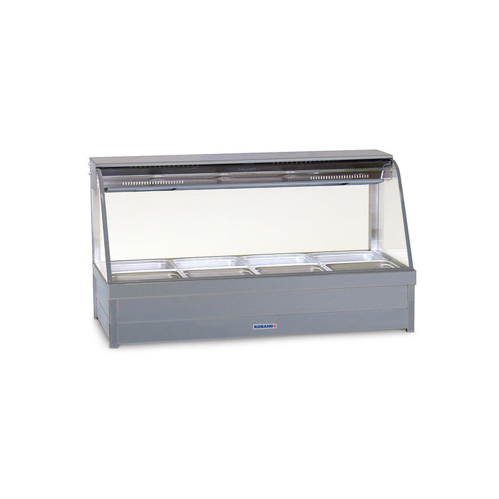 Roband Curved Glass Hot Food Display Bar, 12 pans double row - C26