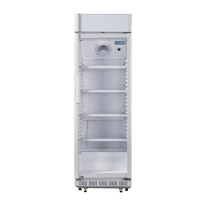 Polar C-Series Upright Display Cooler with Light Box 346L White - CC064-A