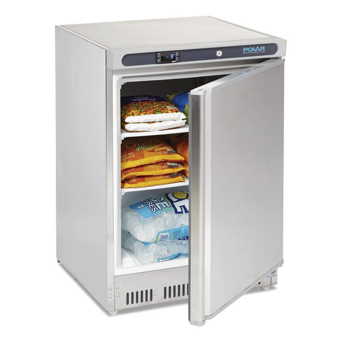 Polar C-Series Under Counter Freezer 140L Stainless Steel - CD081-A