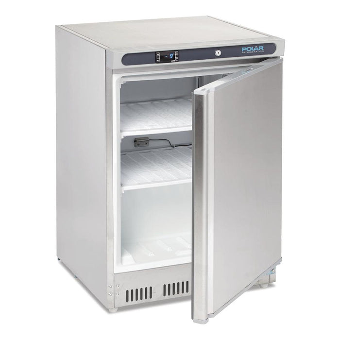 Polar C-Series Under Counter Freezer 140L Stainless Steel - CD081-A