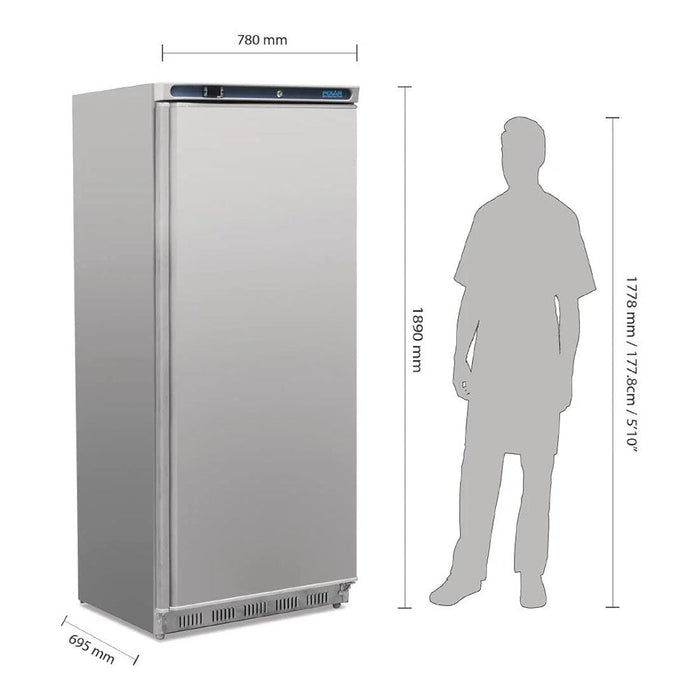 Polar C-Series Upright Freezer 600L Stainless Steel - CD085-A