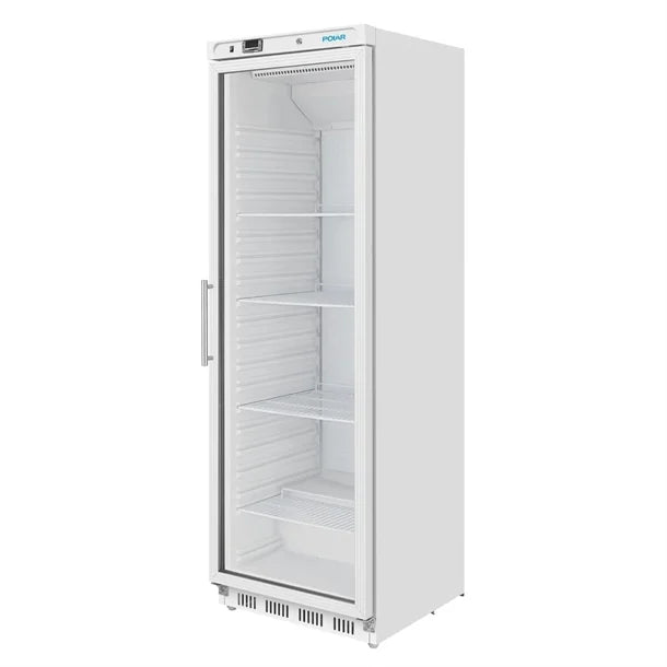 Polar C-Series 1 Door Upright Display Fridge 400L White - CZ786-A