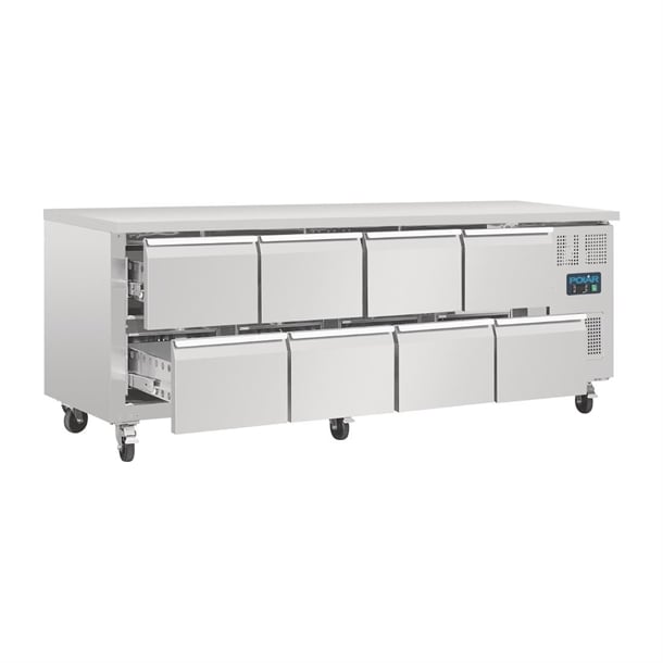 Polar U-Series Eight Drawer Gastronorm Counter Fridge - UA102-A
