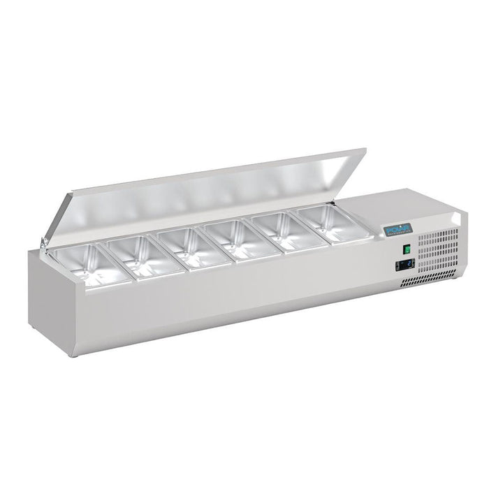 Polar G-Series Countertop Prep Fridge with Lid 6x 1/4GN - DA680-A