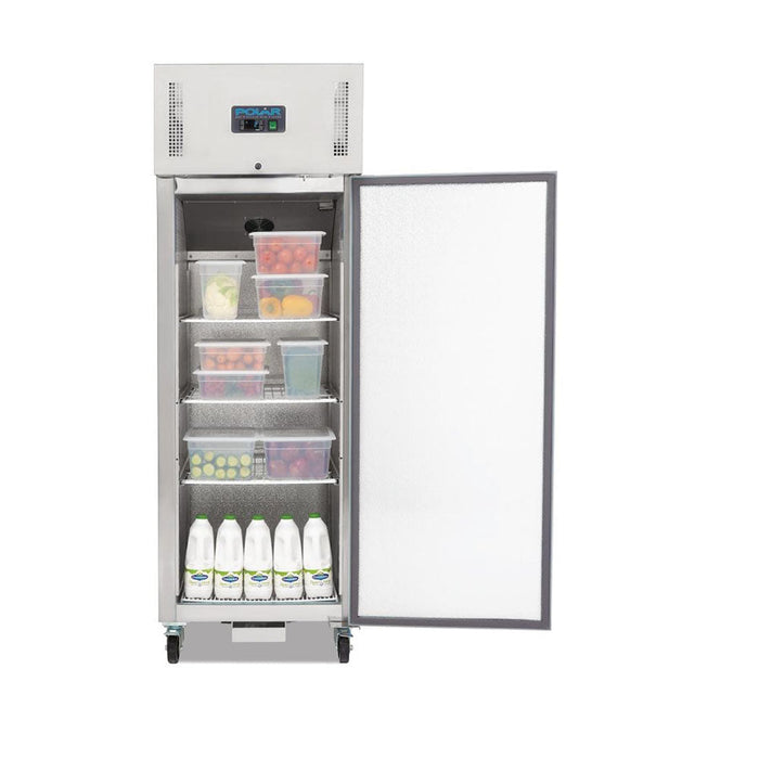 Polar G-Series Upright Fridge 600L Stainless Steel - DL893-A