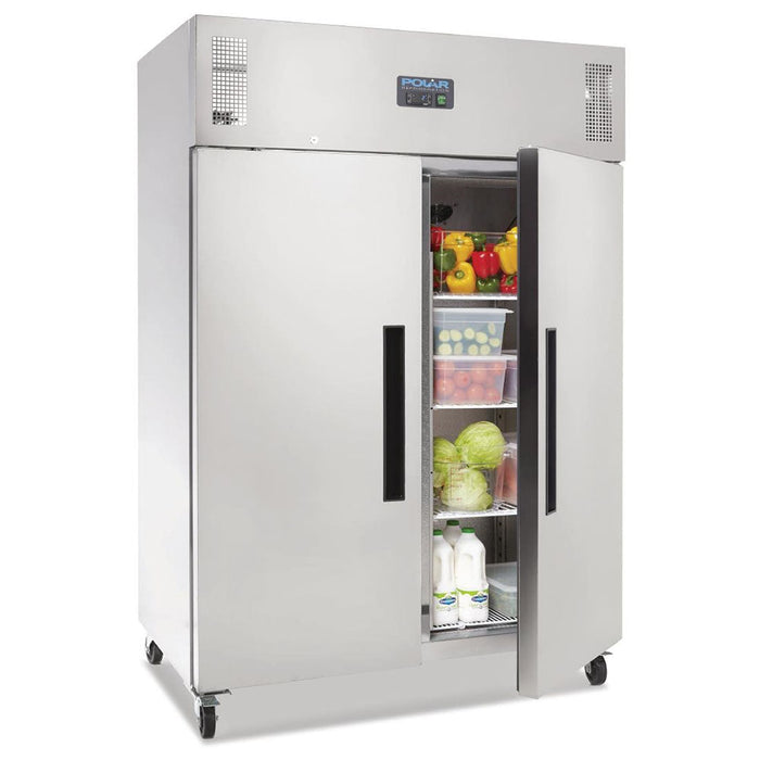 Polar G-Series 2 Door Upright Fridge Stainless Steel 1200L - DL895-A