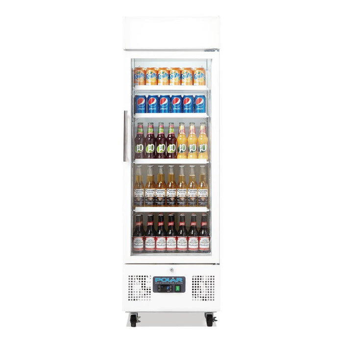 Polar G-Series Upright Display Fridge 218L White - DM075-A