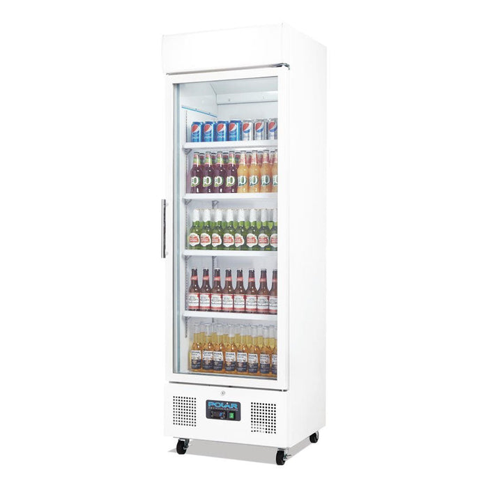 Polar G-Series Upright Display Fridge 350L White - DM076-A